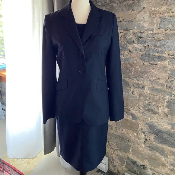 Pink Tartan navy blue dress suit - Picture 1 of 6
